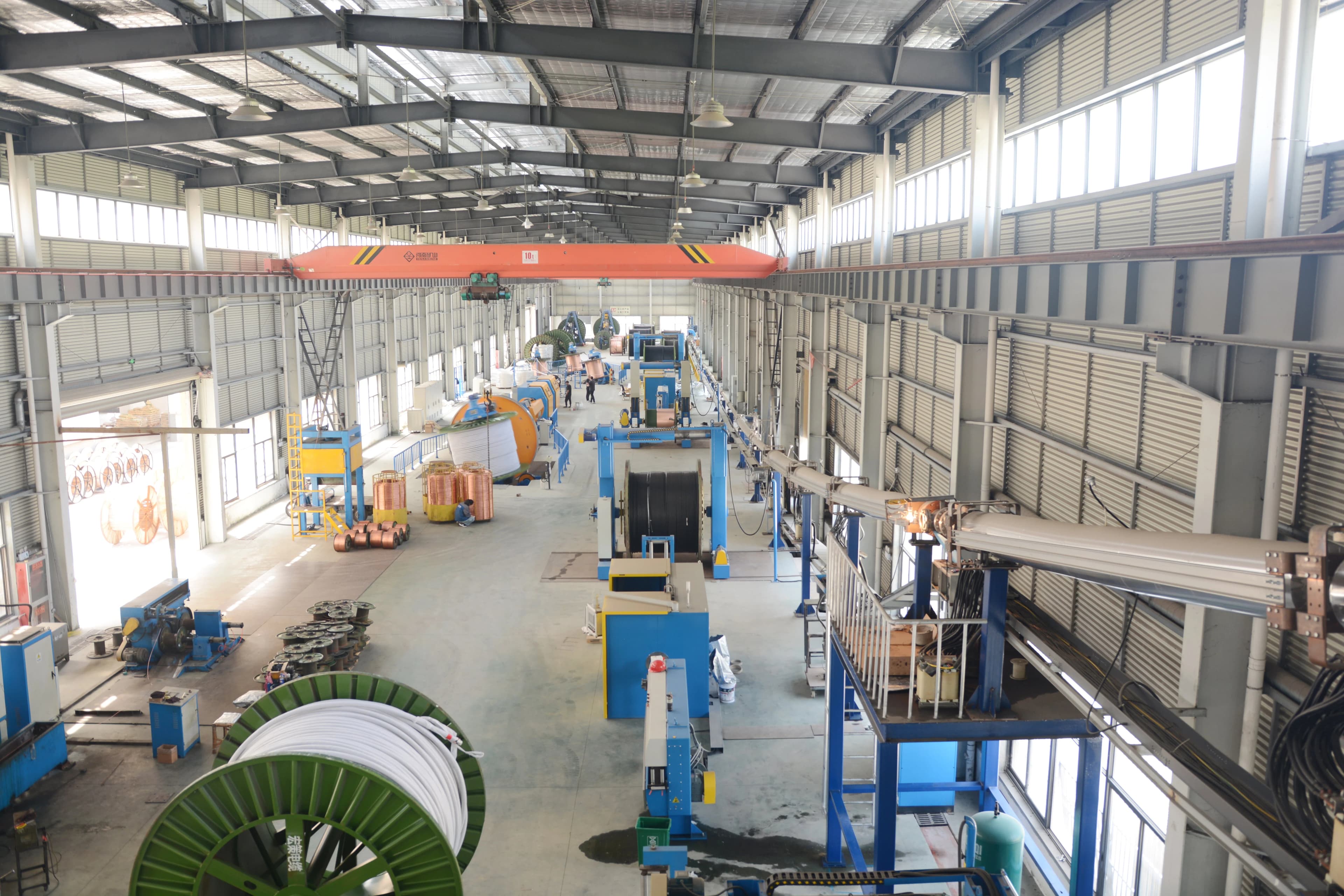 Overview of the modern 35kV medium and high voltage cable manufacturing workshop of Hongce Cable