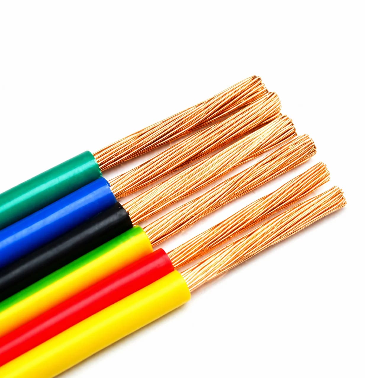Zhejiang Hongce BV wire with single core solid copper conductor and PVC insulation.