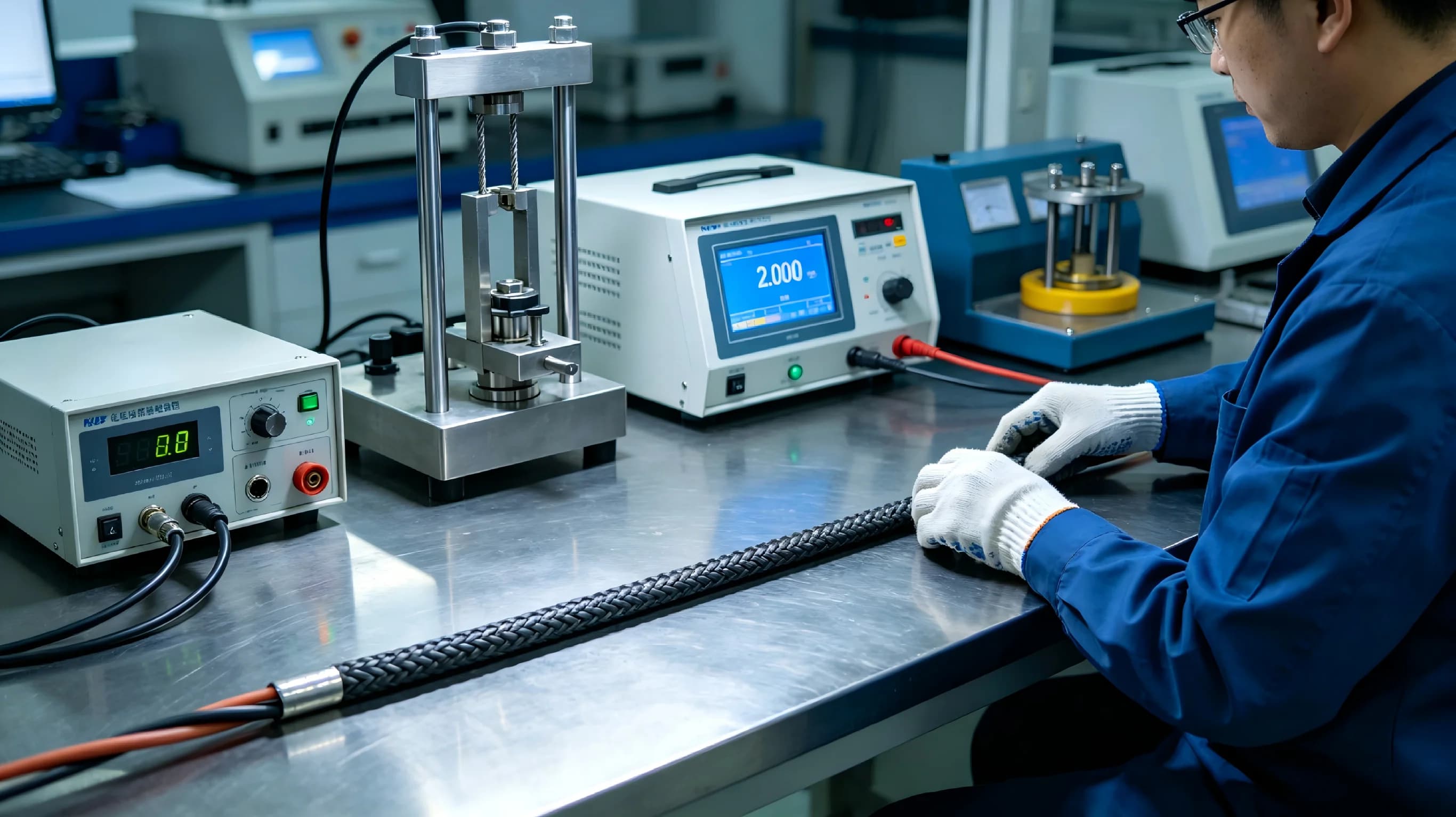 Cable testing and quality control — partial discharge, dielectric strength, and aging tests