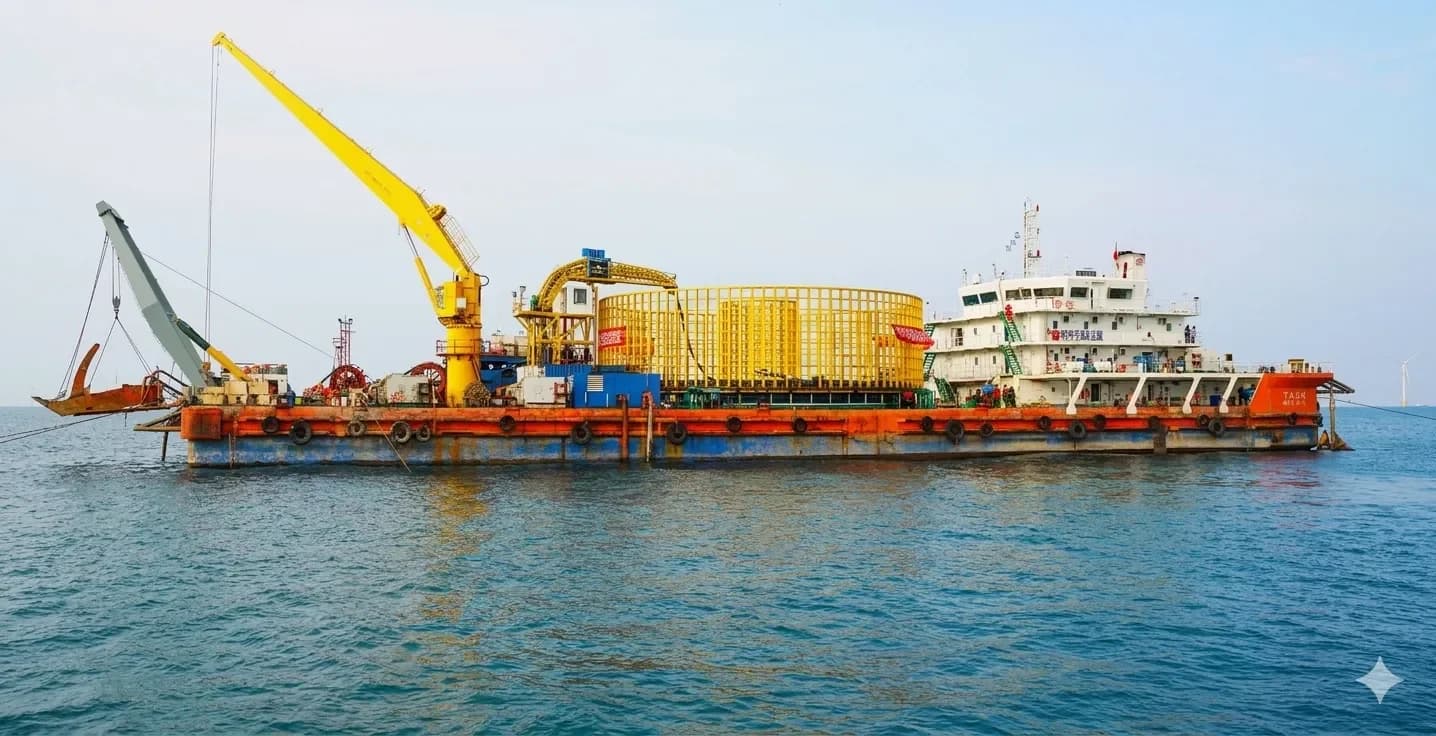 Hongce Cable salt-spray resistant cables at a port terminal crane
