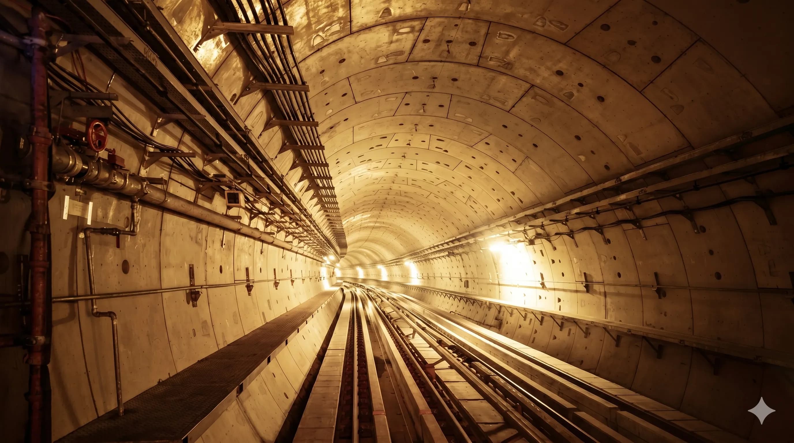Hongce Cable LSZH fire-resistant cables in a subway and rail transit tunnel