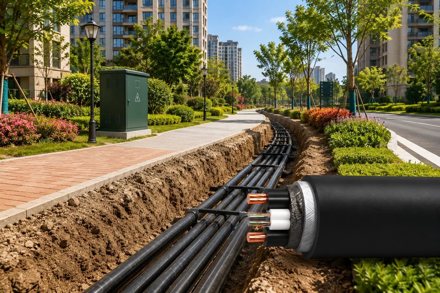 Termite and rodent-resistant wires and cables from Zhejiang Hongce are applied in Municipal and Residential Facilities scenarios