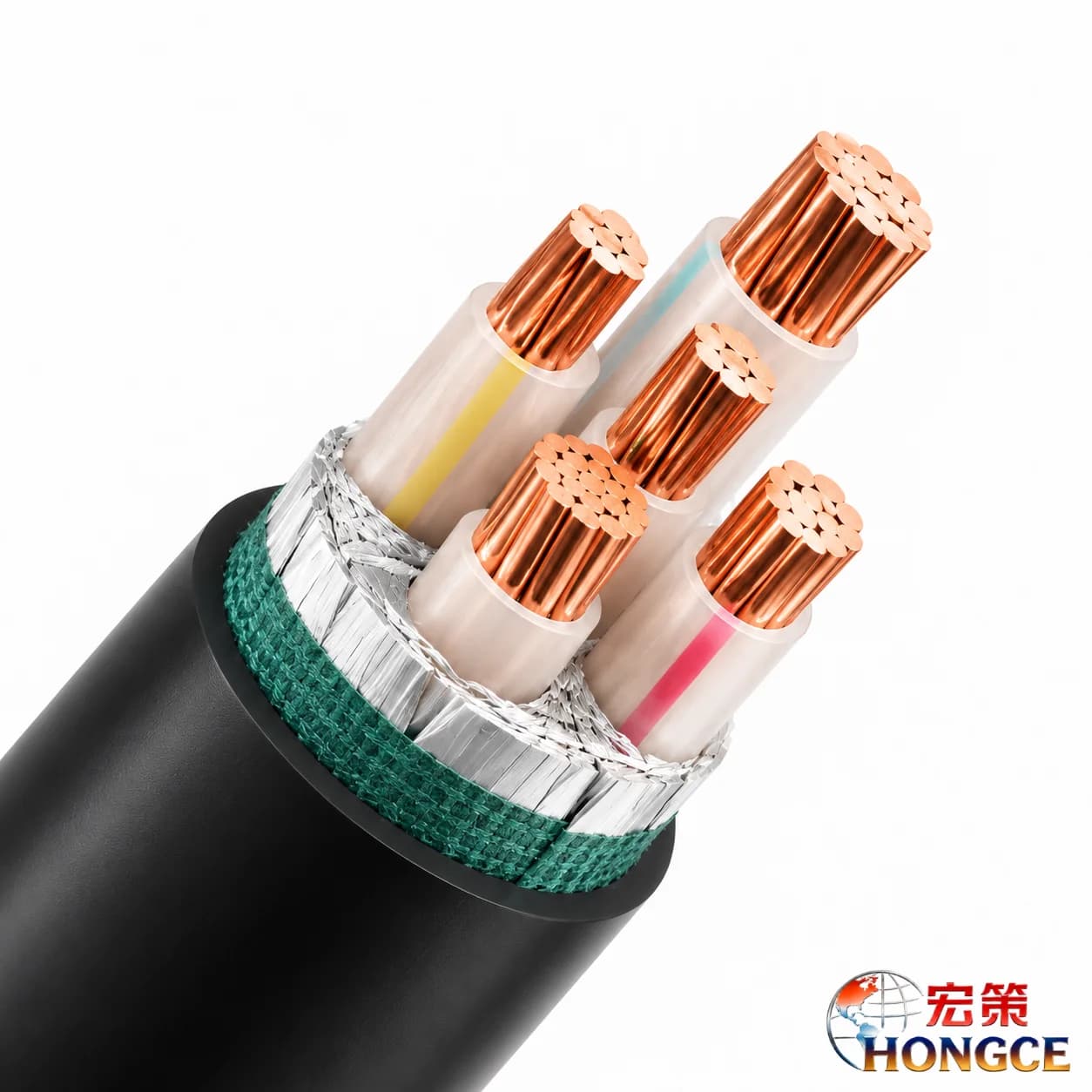 Hongce Cable WDZN-YJY fire resistant power cable copper conductor XLPE insulated LSZH sheathed cable cross section