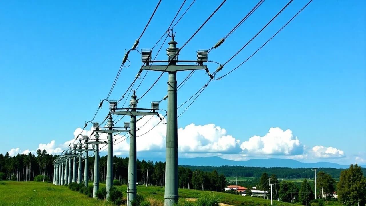 JKLYJ 10kV XLPE insulated aluminum overhead cable for rural power distribution across agricultural fields and villages. 复制 Alt