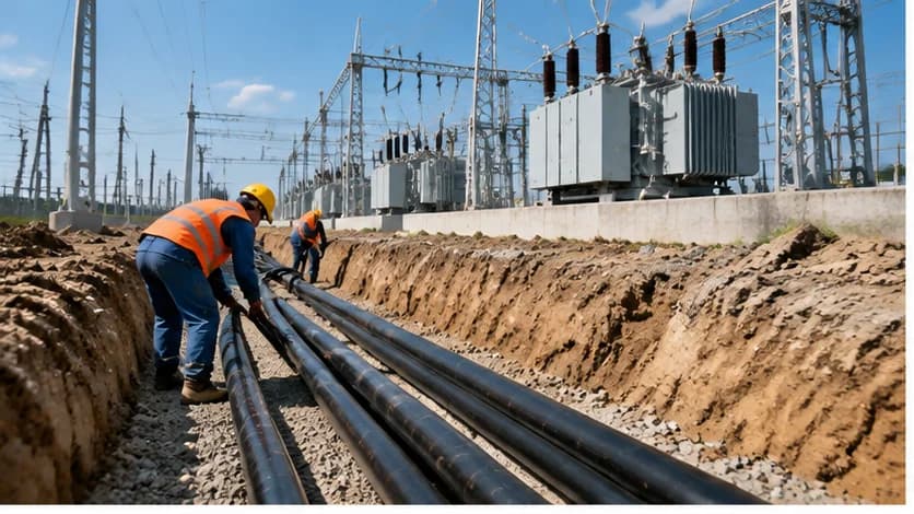 Hongce Cable YJV22 0.6/1kV Copper XLPE Steel Tape Armored Power Cable for underground direct buried installation at electrical substations